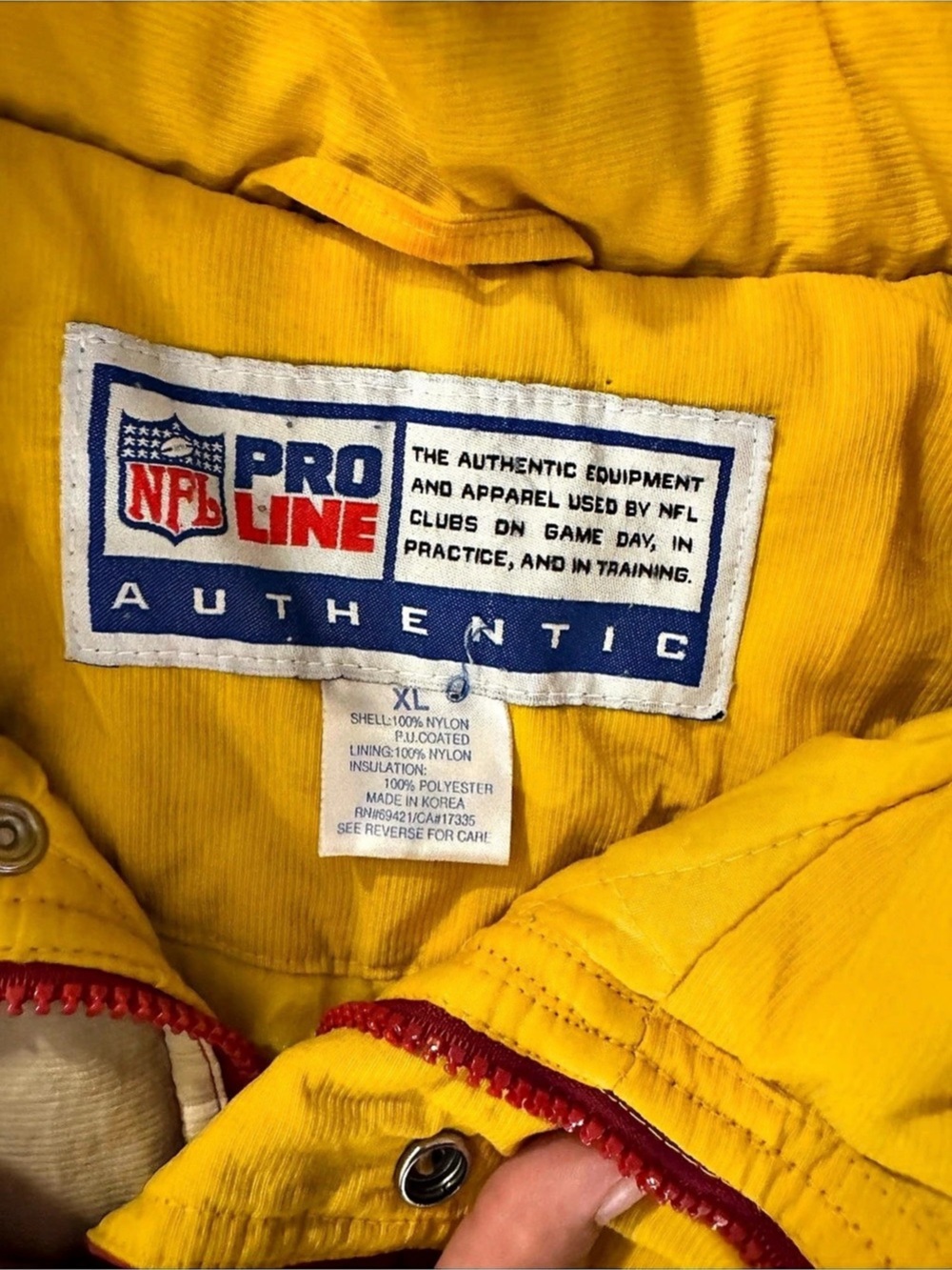 Pro Line Washington Redskins Pro Line jacket Color Block Windbreaker XL - Picture 6 of 7
